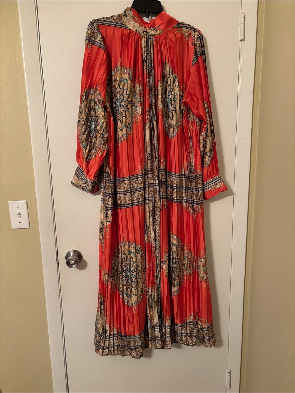 Beulah Style Red Spiced Tapestry Kaftan Style Maxi Dress